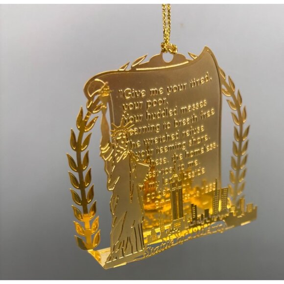 Vtg 80s 90s Gold Tone Brass Christmas Ornament Collection 10 Pc - Picture 4 of 11